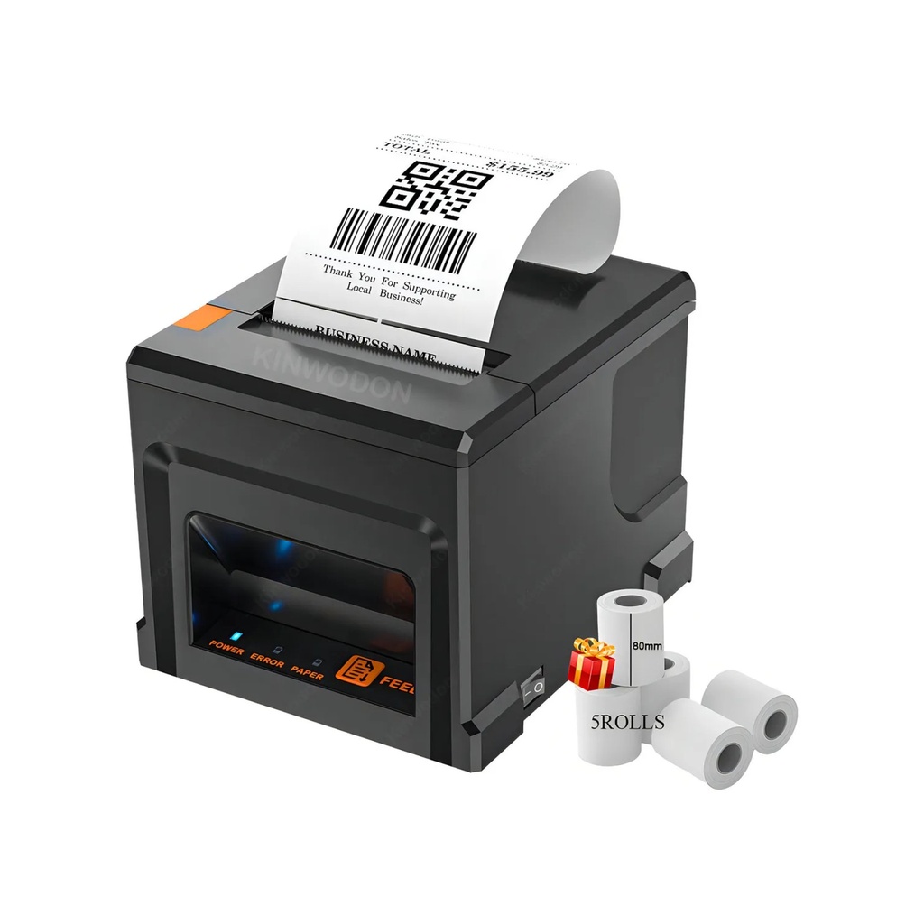 Impresora Térmica 80mm Profesional: Corte Automático y Red Ethernet