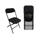Set De 6 Sillas Plegables Plástico Reforzadas Styrka Negras