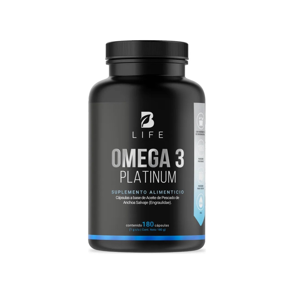 Omega 3 Platinum De 180 Cápsulas Con 1000 mg Por Porción B