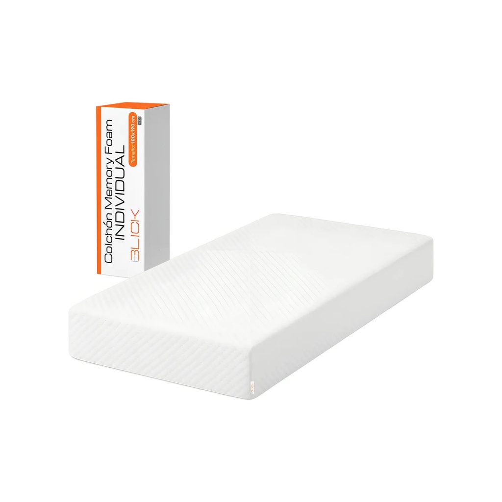 Colchón Individual 1 Plaza Memory Foam 100 x 190 cm Espuma Ergonómico