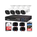 Kit Cámaras De Seguridad 5mp Con Audio Y 8 Canales Dvr 1tb Kits De Seguridad