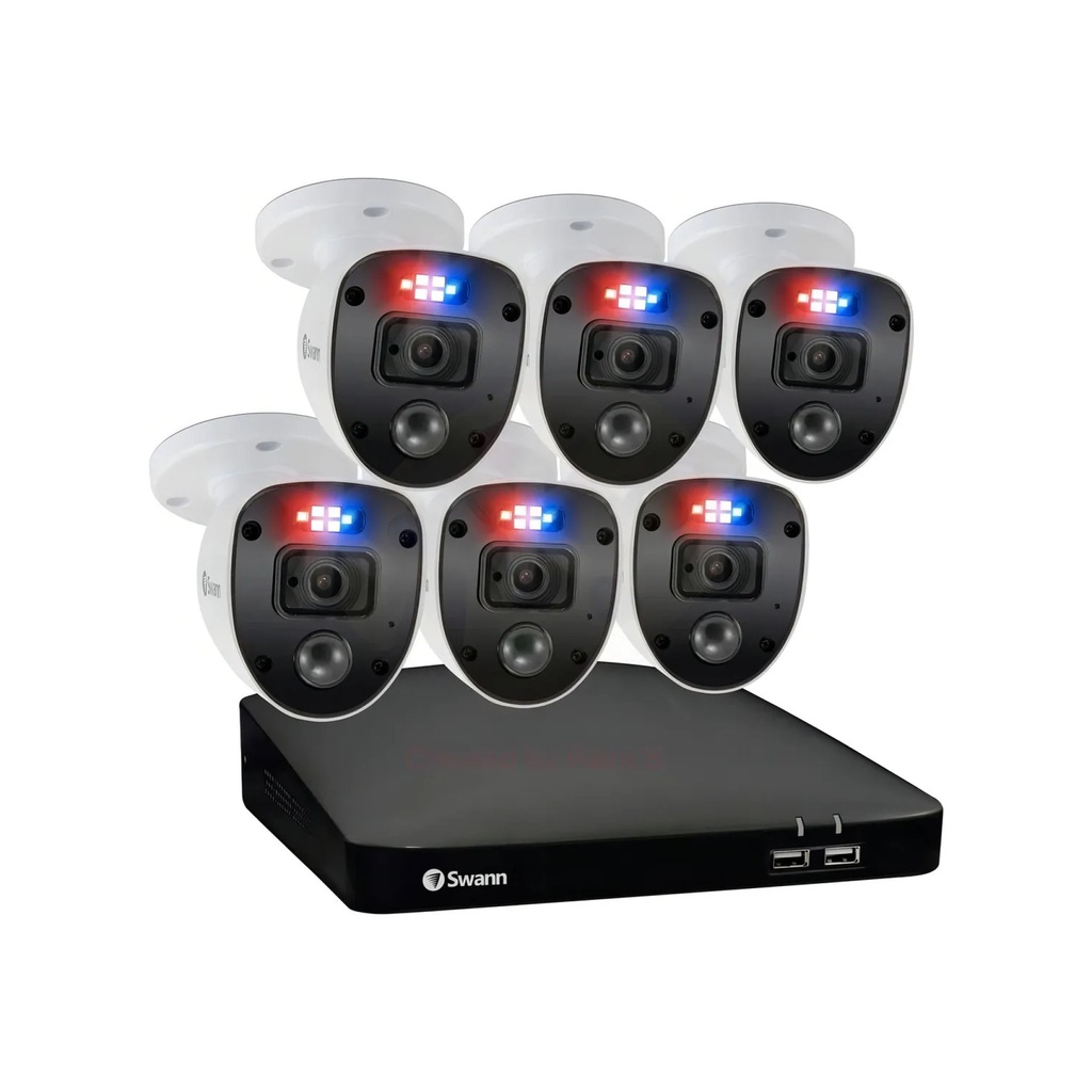 Sistema de Seguridad Completo Swann Sistema de Seguridad 8 Canales 6 Cámaras