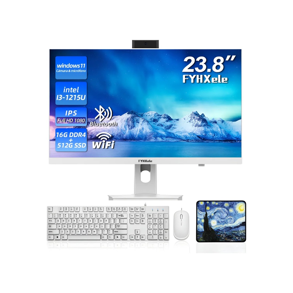 Pc Todo En Uno Fyhx 23.8 Windows11 Intel I3-1215u 16gb 512gb