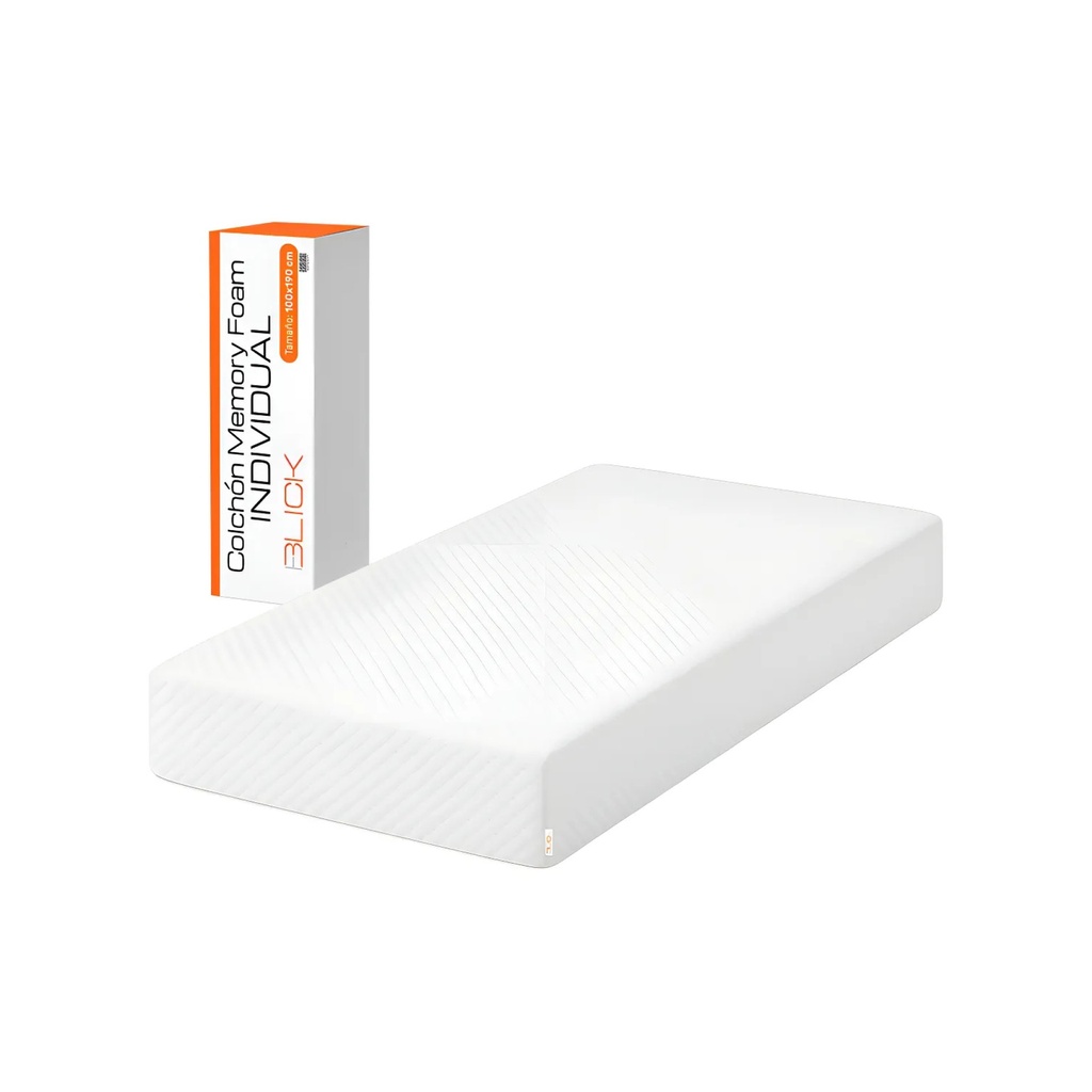 Colchón Individual 1 Plaza Memory Foam 100 x 190 cm