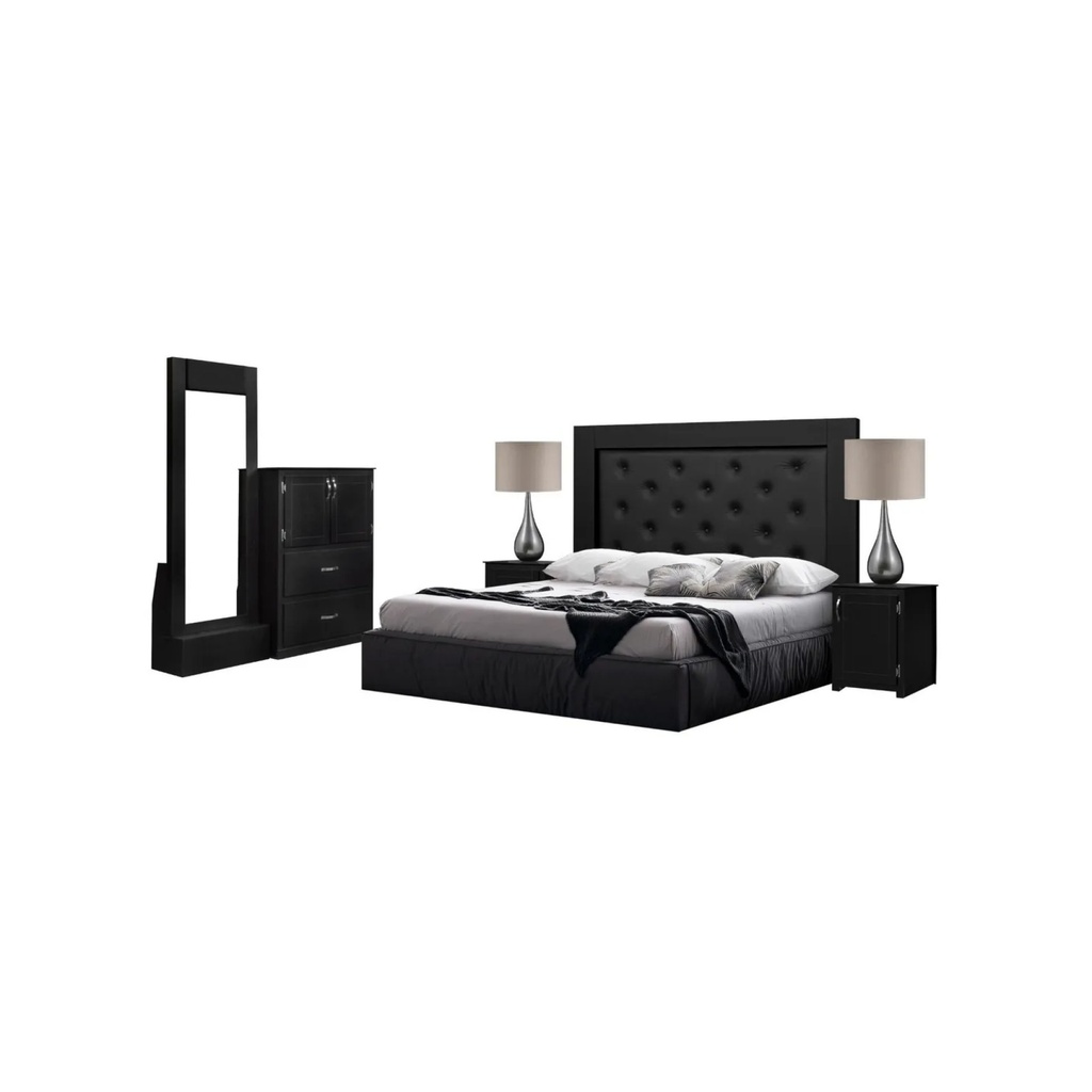 Recamara King Size 5 Piezas Chocolate