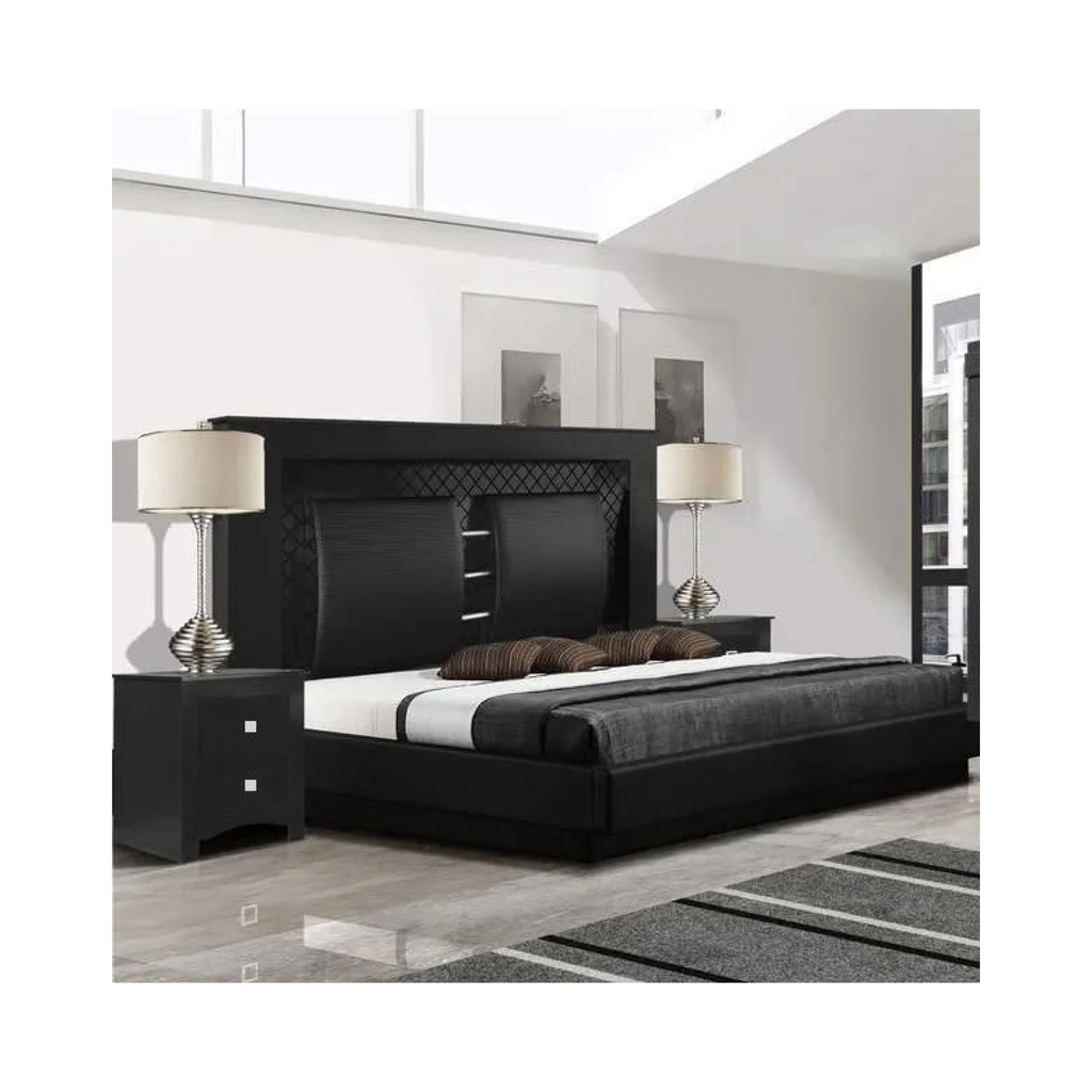 Recámara Queen Size Moderna (cabecera, Burós Y Base)